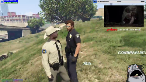Sheriff Tribble finally finishes a car chase without crashing into anything