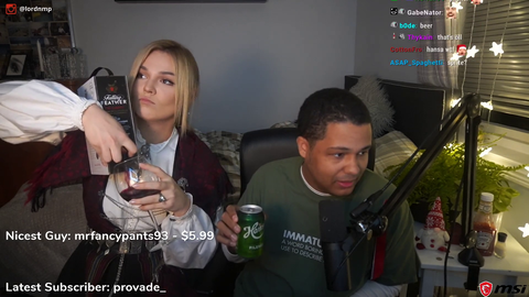 Malena opens a beer