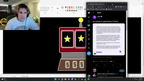 xQc React to Twitch BANING GAMBA