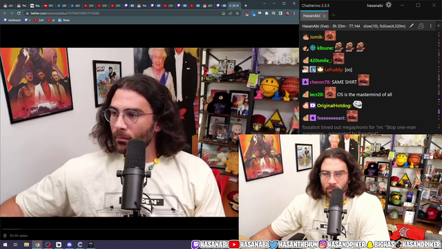 Hasan calls out Destiny for "copping a feel"