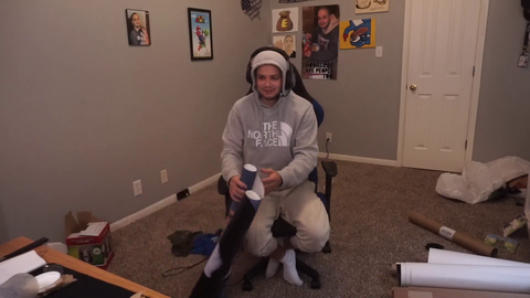 Erobb recieves a gift from a viewer