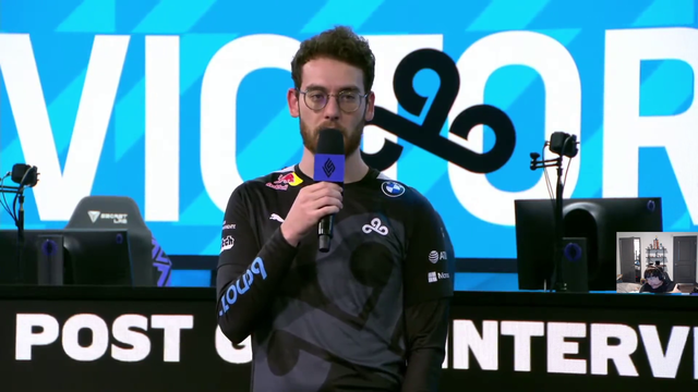 During Vulcan’s C9 vs. GG LCS post-series interview, Meteos points out something in Vulcan’s pants to Sneaky and Doublelift…and hilarity ensues