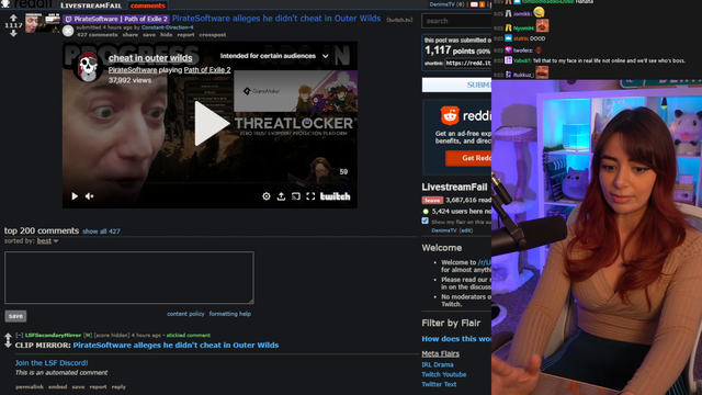 Denims says, that calling xQc divorced is objectively hilarious, but calling her vibes terrorist is crazy