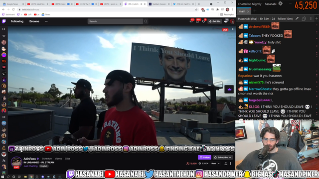 Hasan reacts to Adin's live recreation of the January insurrection