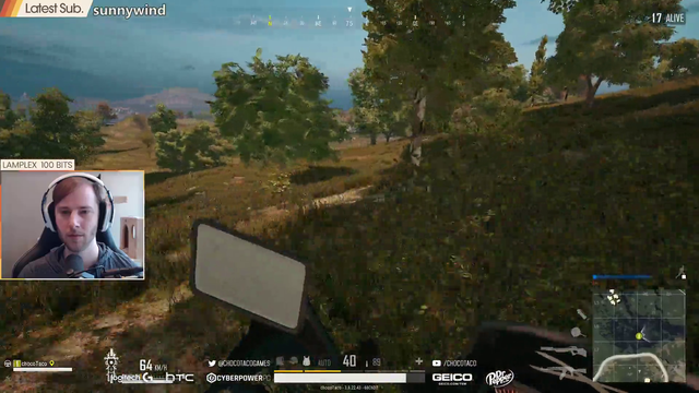 ChocoTaco tries to run over someone on PUBG