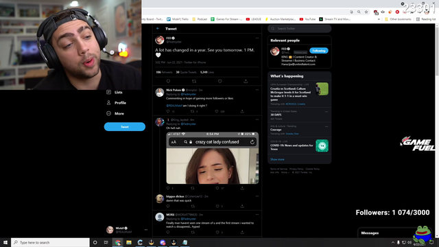 Mizkif - Mizkif on Fed coming back