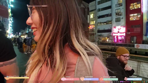 Random guy runs his fingers through streamers hair