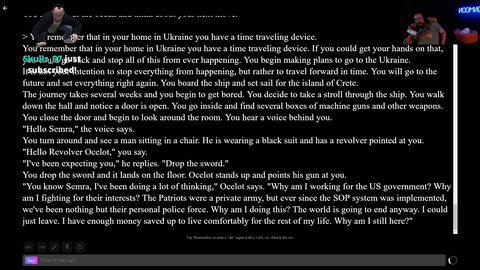 Moon has an encounter with Revolver Ocelot