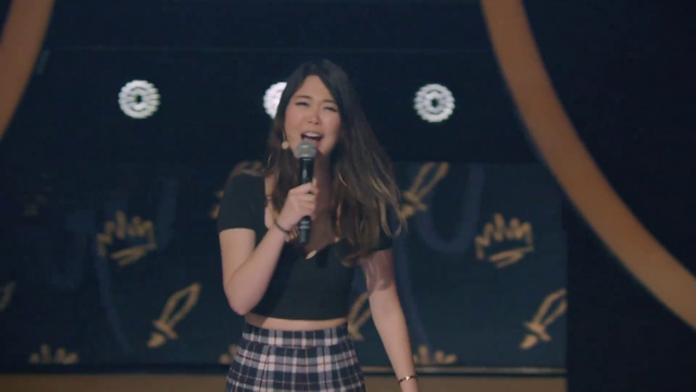 Emily going wild at the OTK Karaoke night