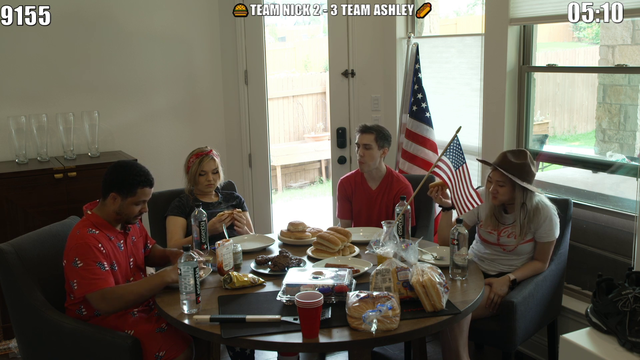 Malena makes hot dog disappear