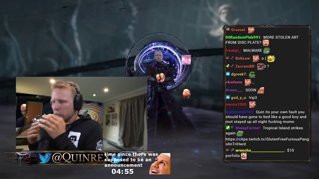 Quin69 doesn't like getting muted by chat