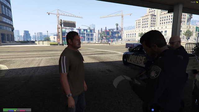A cop helps Bogg then Bogg helps the cop.