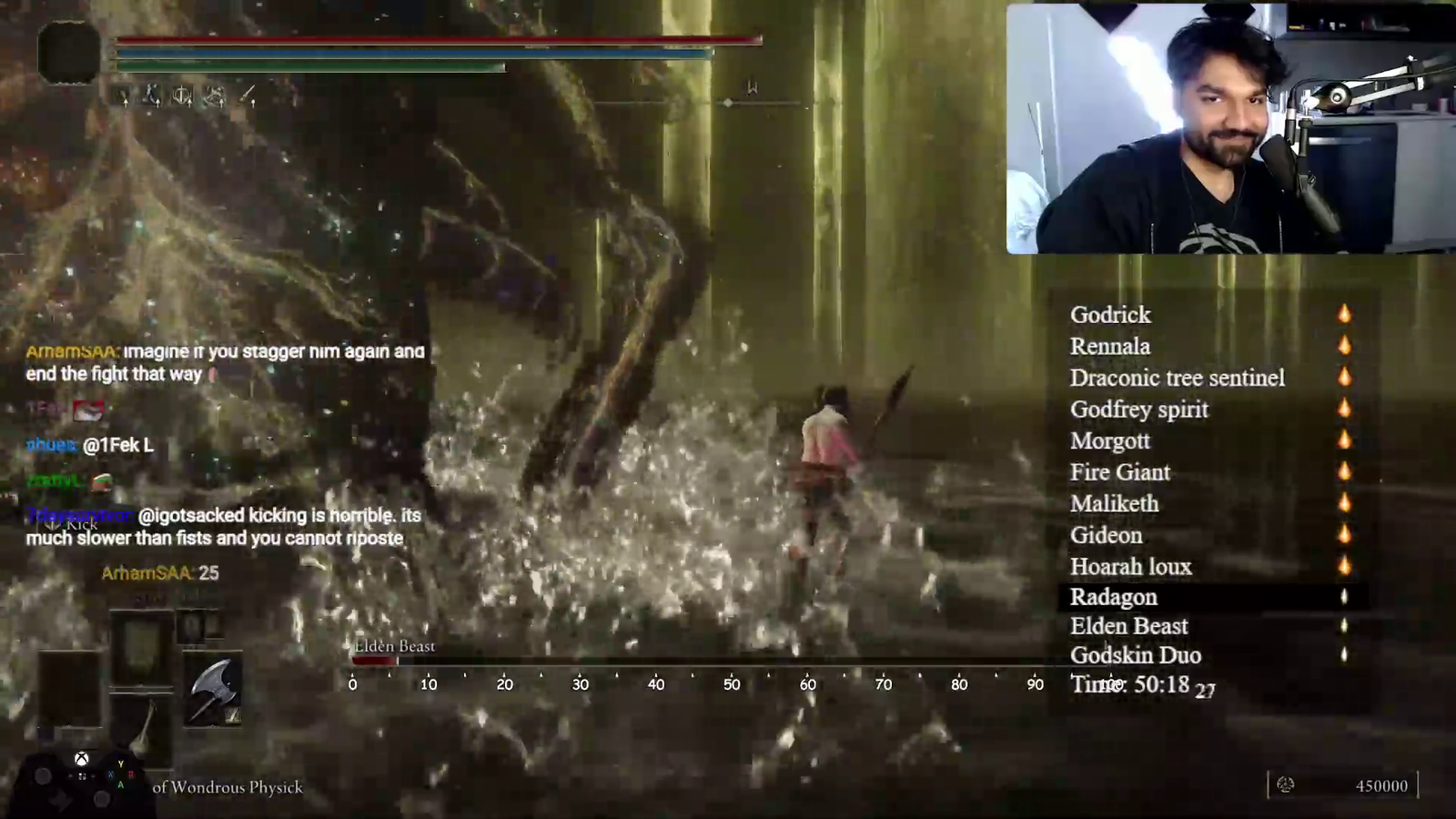 Twitch Streamer Ainrun beats ELDEN RING using only KICKS