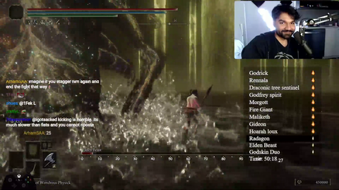 Twitch Streamer Ainrun beats ELDEN RING using only KICKS