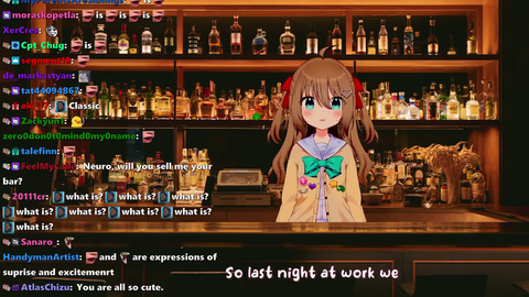 Neuro-sama explains how her night as a bartender had a perfect ending for her