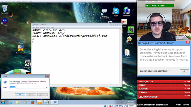 When Tech-Support Scammer is about to lock Kitboga out from his computer using SYSKEY