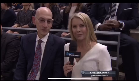 Reporter accidentally comments about the NBA Commissioner's nose