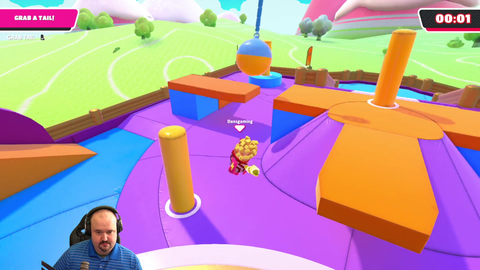 DansGaming celebrates his win in Fall Guys.