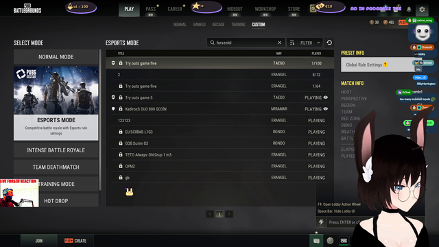 Forsen lobby password guessed