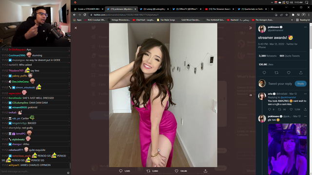 new Myth impersonation just dropped - rates Pokimane’s streamer awards look