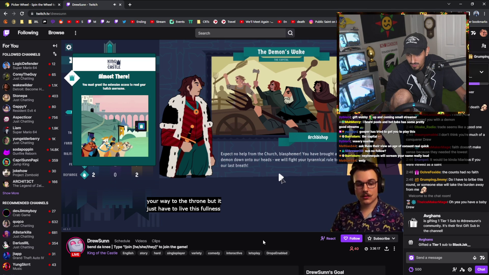 Small streamer reads a chatters name