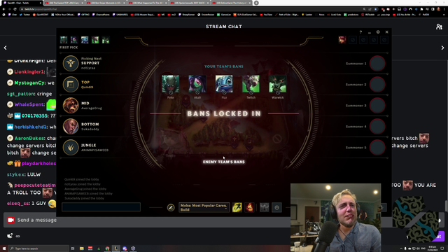 Quin69 gets a 14 day ban on League after going 0/13/0 on Iron 2