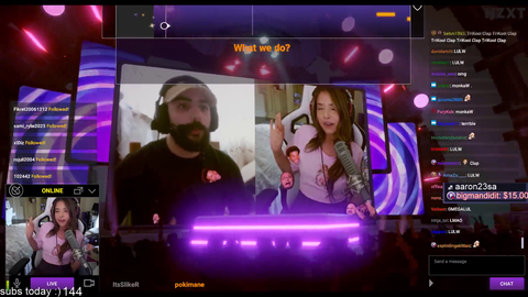 Sliker and Pokimane duet in Twitch Songs