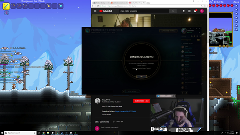 Destiny likes a part of the song he is listening to enough to feel the need to rapidly replay it