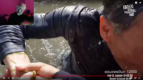 xqc and moxy spot doc in the water