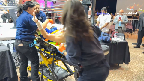 Ronnie says the line after being taken by medics