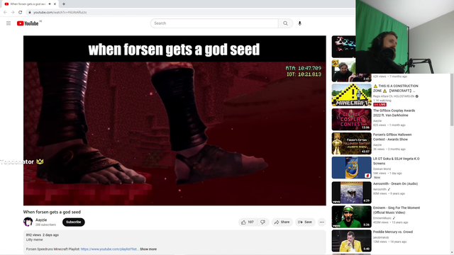 when forsen gets a god seed