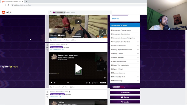 Forsen browsing forsen