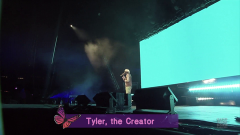 Tyler, the Creator not impressed with his audience.
