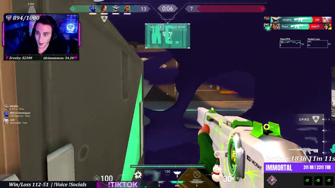 Valorant player has been live for 186 hours straight trying to go from the lowest to the highest rank in the game, misses the highest rank by 1 point.