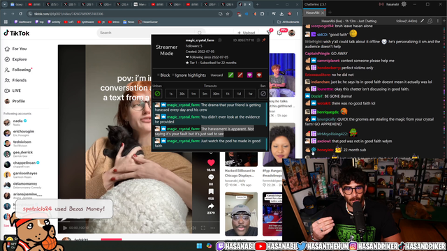 the irony is lost on Hasan