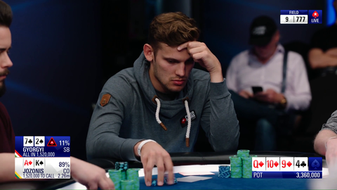 Possibly the ballsiest and craziest poker bluff seen. Weakest possible hand VS one of the strongest possible hands in a final table for €712,000.