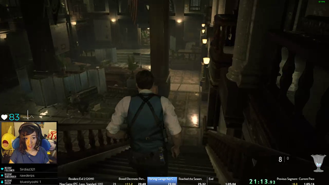 RE2 speedrunner (marphoria) gets a warm welcome from Mr. X.