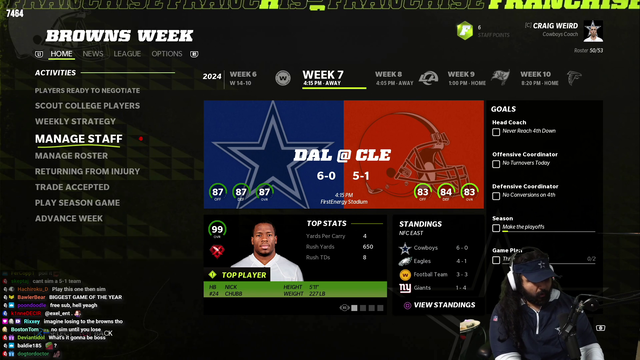 Twitch doesn't approve of the Cleveland Browns