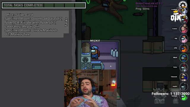 Mizkif tries to be smart in Among Us