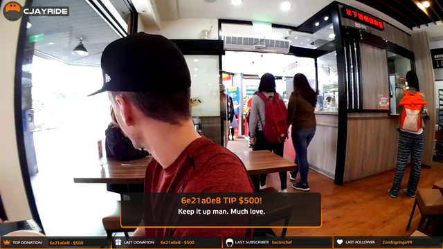 Cjayride slowly realizes he just got a $500 donation