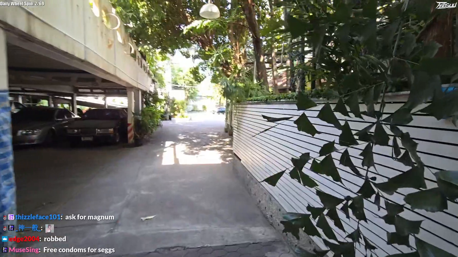 weird person on the streets of Thailand
