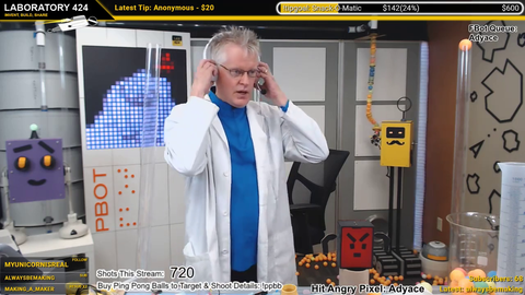 Viewer shoots the Ball-Bot perfectly