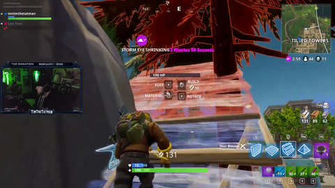 Streamsniper spells Tim's name in fortnite