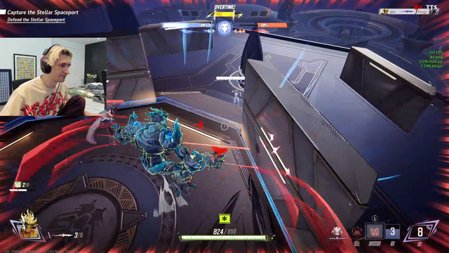 xQc cranking 90s in Marvel Rivals