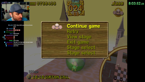 atrioc becomes the first man to ever beat an undefeated super monkey ball 2 modpack world