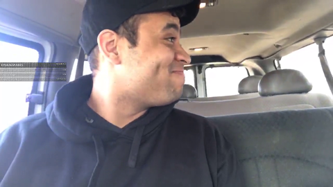 man gets elbowed