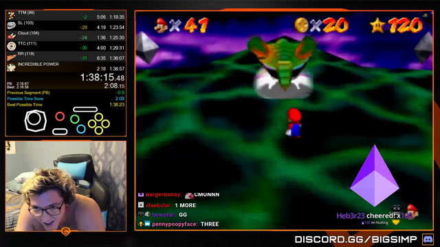 shirtless simp gets 120 star WR