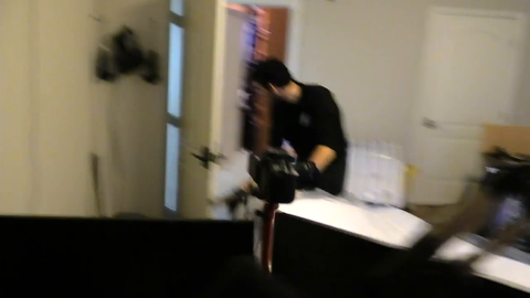 Ice dog pees on his new matress