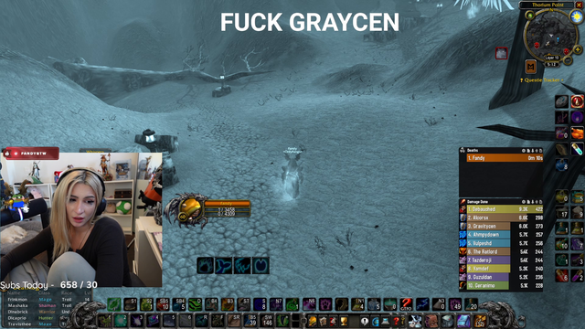 Fandy seeing Payo looking at himself teabagging her again LUL(made her smile)