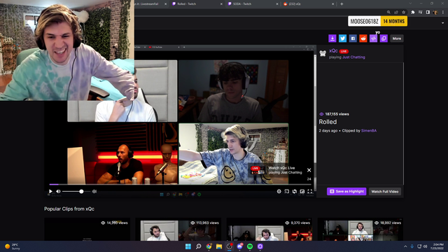 xQc vapes on stream